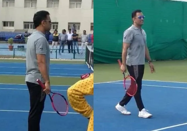 MS Dhoni Skills On Tennis Court Surprises The Internet  