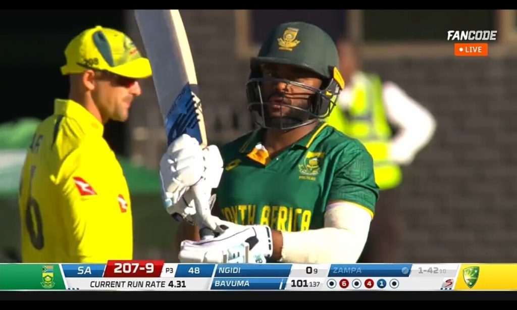 Bavuma's 100 in Vain, South Africa Loses ODI to Australia  