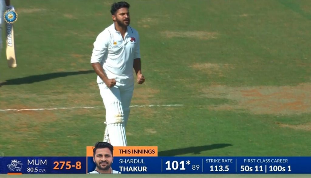 Mumbai's Shardul Thakur Smashes Maiden First-Class Century  