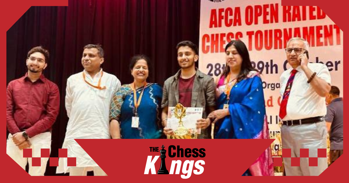 गर्व बने AFCA Rapid Rating Open 2023 के विजेता  