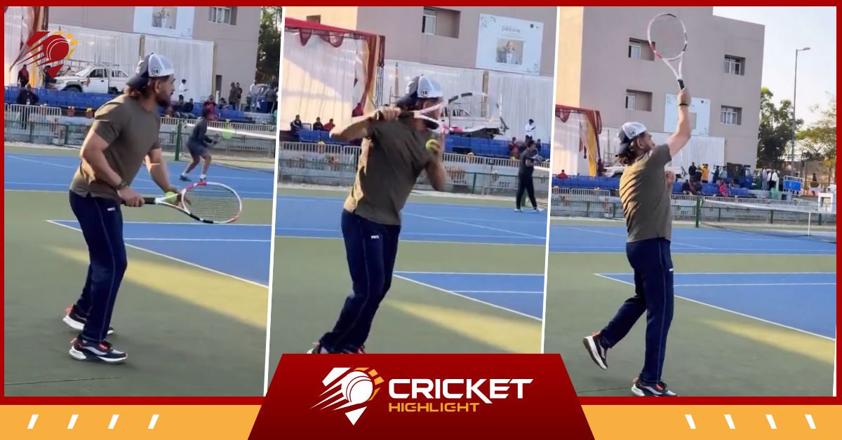 Tennis Court में दिखा MS Dhoni का जलवा, देखें Video  