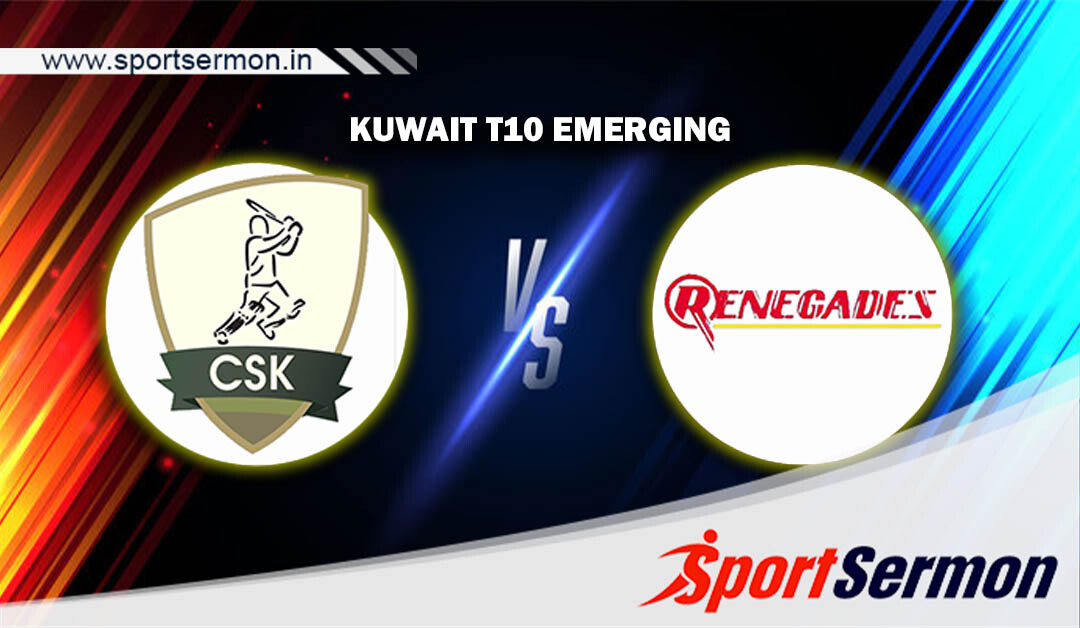 CS vs REN Live Score, Match 35, Kuwait T10 Emerging, 2023  