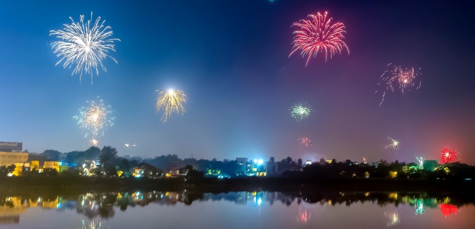 Place in India for New Year Countdown with Fireworks  