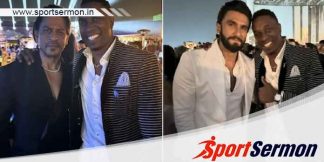 DJ Bravo meets SRK & Ranveer Singh at Ambani's bash  