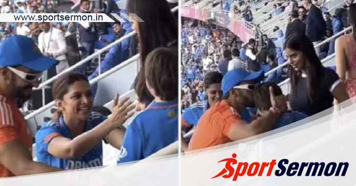 Deepika Padukone kisses SRK's son AbRam at WC 2023 finals  