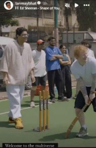 Ed Sheeran meets Indian cricket team captain Rohit Sharma  