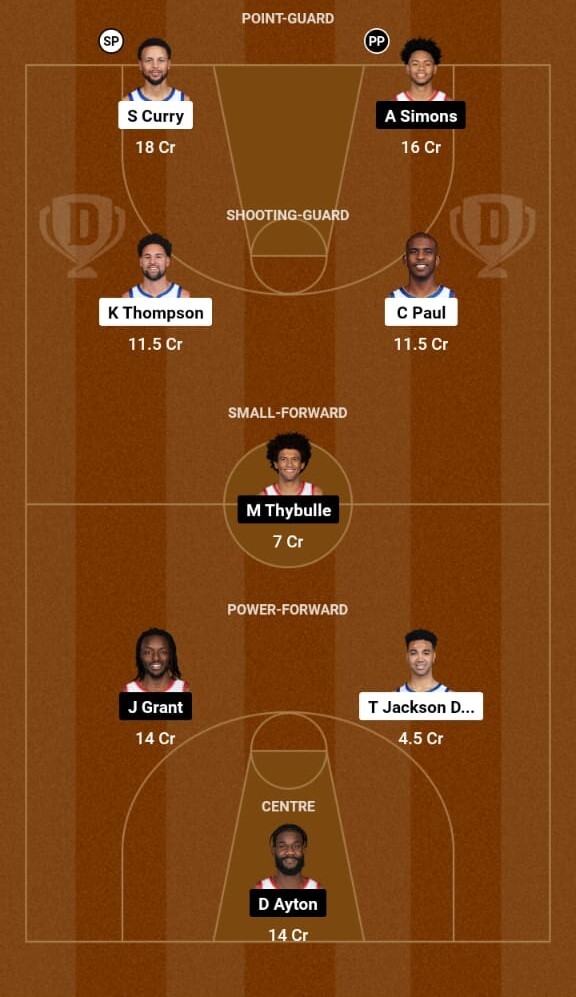 Golden State Warriors vs Portland Trail Blazers, NBA  