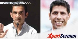 Cricketer Gambhir Ashish Nehra’s fun gesture amid IPL 2014  