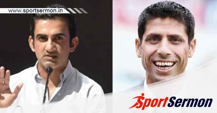Cricketer Gambhir Ashish Nehra’s fun gesture amid IPL 2014  