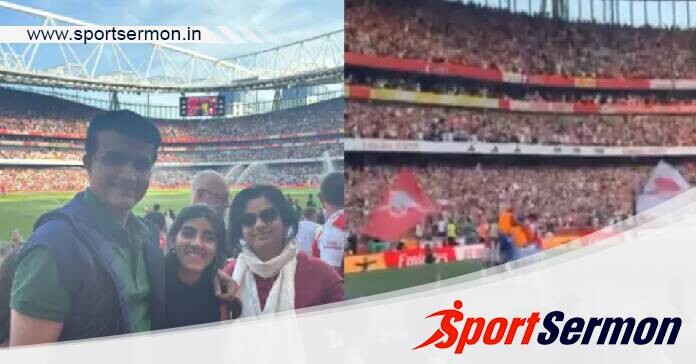 Spotted: Ganguly at Arsenal vs Manchester United in London  