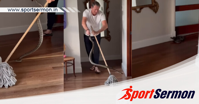 Glenn McGrath captures 3 Pythons, Fans Dub 'Snake Catcher'  