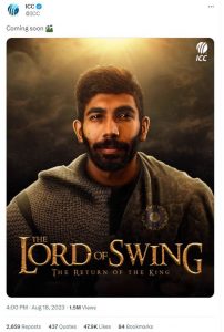 ICC drops 'Lord of the Rings' poster for Bumrah's comeback!  