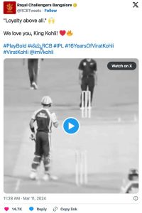 IPL 2024: RCB celebrates 16 years with Virat Kohli  