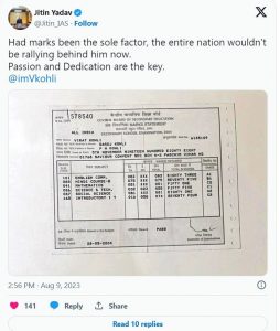 SSC marksheet of Cricketer Virat Kohli goes viral- See Now!  