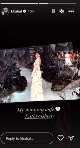 KL Rahul cheers for wife Athiya Shetty on the runway  