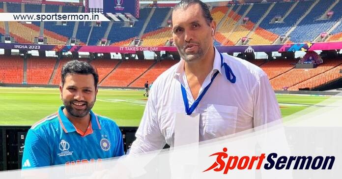 'Haath fracture hoga' Fans react as Rohit Sharma meet Khali  