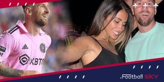 लियोनेल मेसी को पत्नी के साथ किया गया स्पॉट  