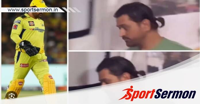MS Dhoni’s New Look with Ponytail Winning Hearts  