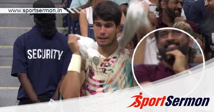 Cricketer MS Dhoni attends US Open 2023 men quarter-finals  