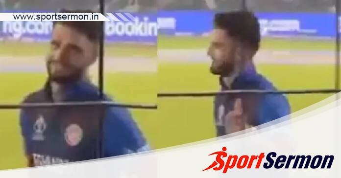 Cricketer Naveen-ul-Haq wins crowd during Afg vs Eng match  