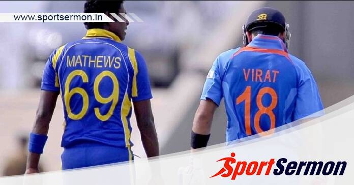 Virat Kohli Jokingly Hits Sri Lanka Bowler Angelo Mathews  