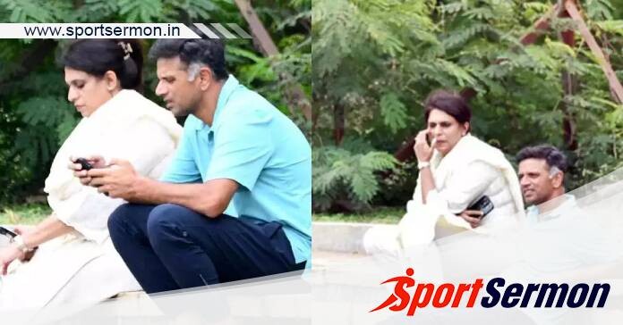 Rahul Dravid And Wife Watch Son Play In Cooch Behar Trophy  