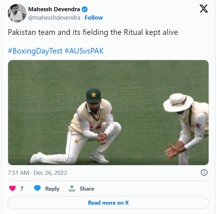 PAK vs AUS 2nd Test: Fans react on Pakistan’s Poor Fielding  