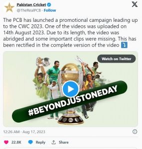 PCB re-releases WC promotional video featuring Imran Khan PCB re-releases WC promotional video featuring Imran Khan