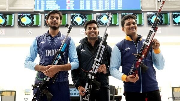India Wins First Gold Medal in Shooting at Asian Games  