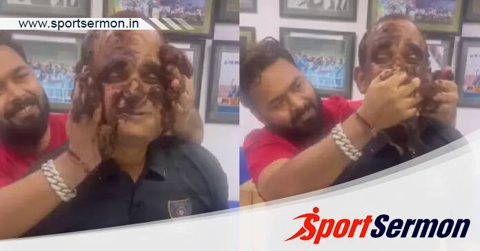Cricketer Rishabh Pant smashed Kotak's face with cake  