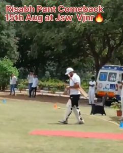 Rishab Pant's recovery - Batting in a friendly match Rishab Pant's recovery - Batting in a friendly match