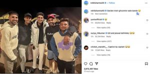 Indian captain Rohit Sharma 'Garden mein' post goes viral!  