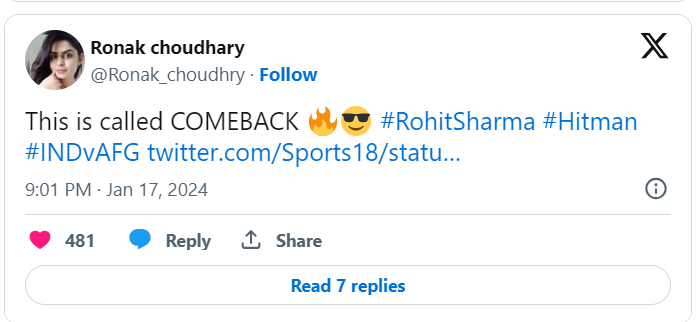 IND vs AFG 3rd T20I: Hitman is back with a bang  