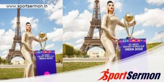 Urvashi Rautela unveils Cricket World Cup 2023 Trophy  