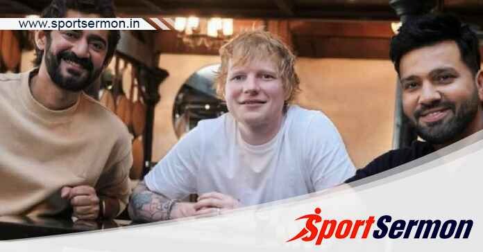 Ed Sheeran meets Indian cricket team captain Rohit Sharma  