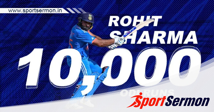 Rohit Sharma becomes 2nd fastest to reach 10,000 ODI Runs  