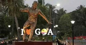 Football legend Cristiano Ronaldo statue in Goa stir chaos  
