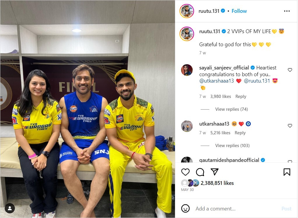 Who is Utkarsha Pawar? Know about Ruturaj Gaikwad’s Wife  