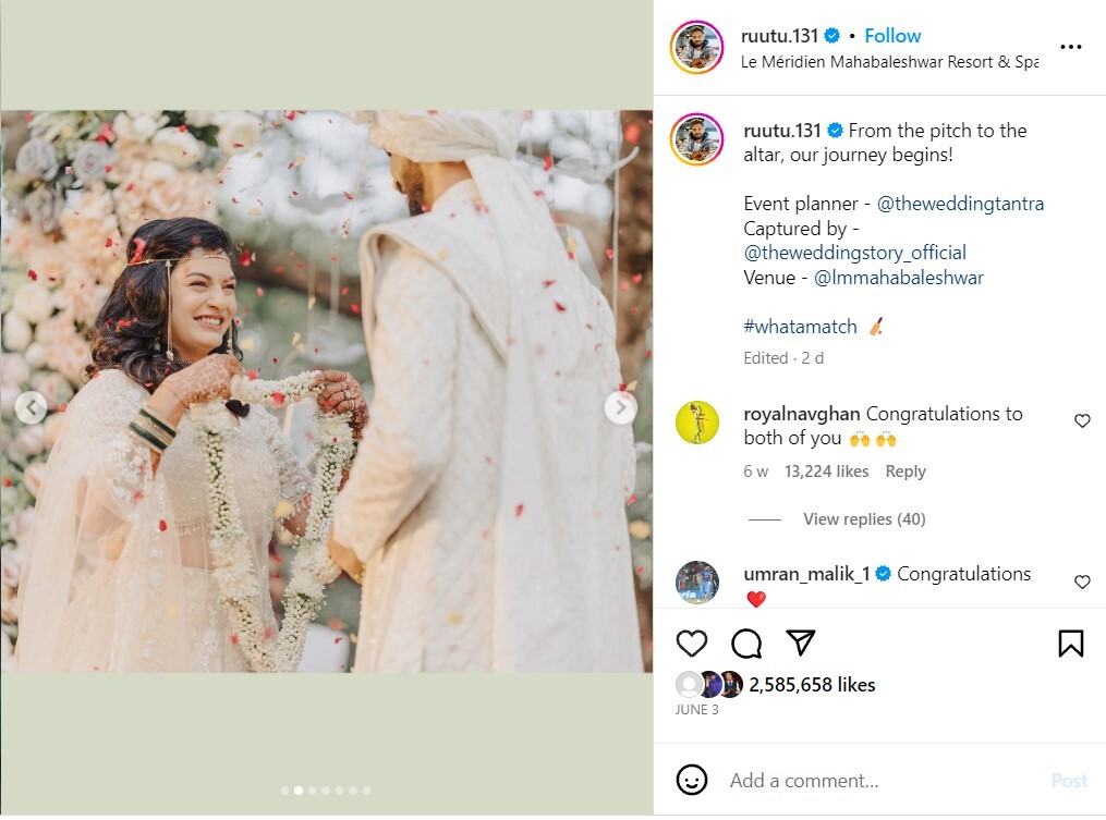 Who is Utkarsha Pawar? Know about Ruturaj Gaikwad’s Wife  