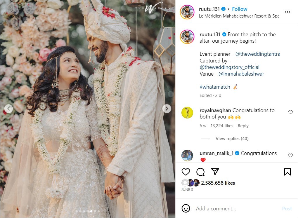 Who is Utkarsha Pawar? Know about Ruturaj Gaikwad’s Wife  