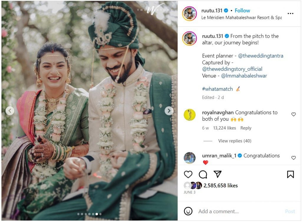 Who is Utkarsha Pawar? Know about Ruturaj Gaikwad’s Wife  