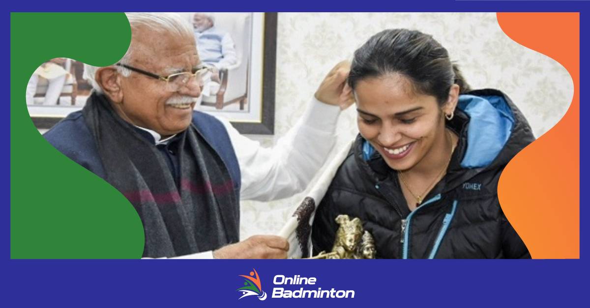 Saina Nehwal ने मुख्यमंत्री Manohar Khattar से मुलाकात की  