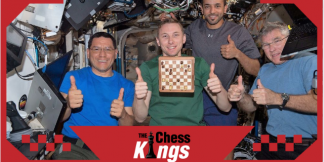 विश्व चैम्पियनशिप 2023 मैच के दौरान अंतरिक्ष में शतरंज  