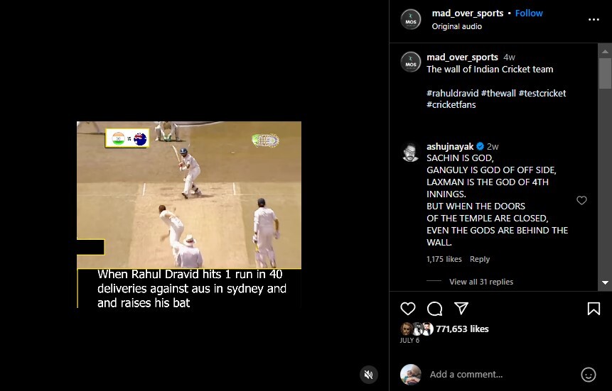 Watch Rahul Dravid's viral cricket moment  