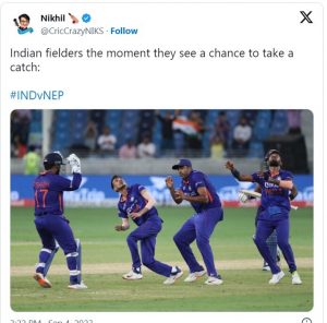 IND vs NEP: Fans Troll Indian Fielders for dropped catches  