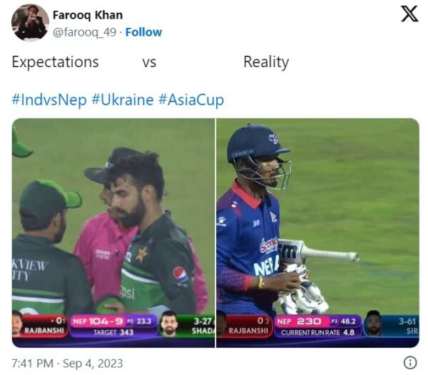 Top Funny memes as Nepal scores 230 runs in Asia Cup 2023  