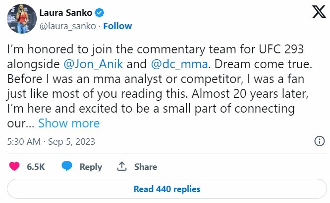 Meet glamorous ex-pro MMA fighter Laura Sanko at PPV  