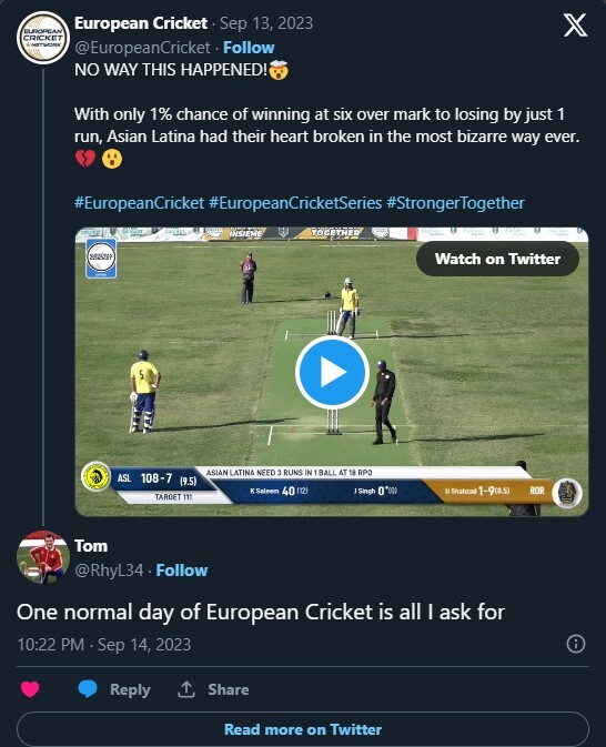 Bizarre Run Out That Left Social Media In Splits  