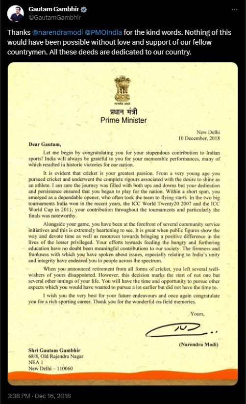 The Mr. Dependable, Gautam Gambhir Biography  