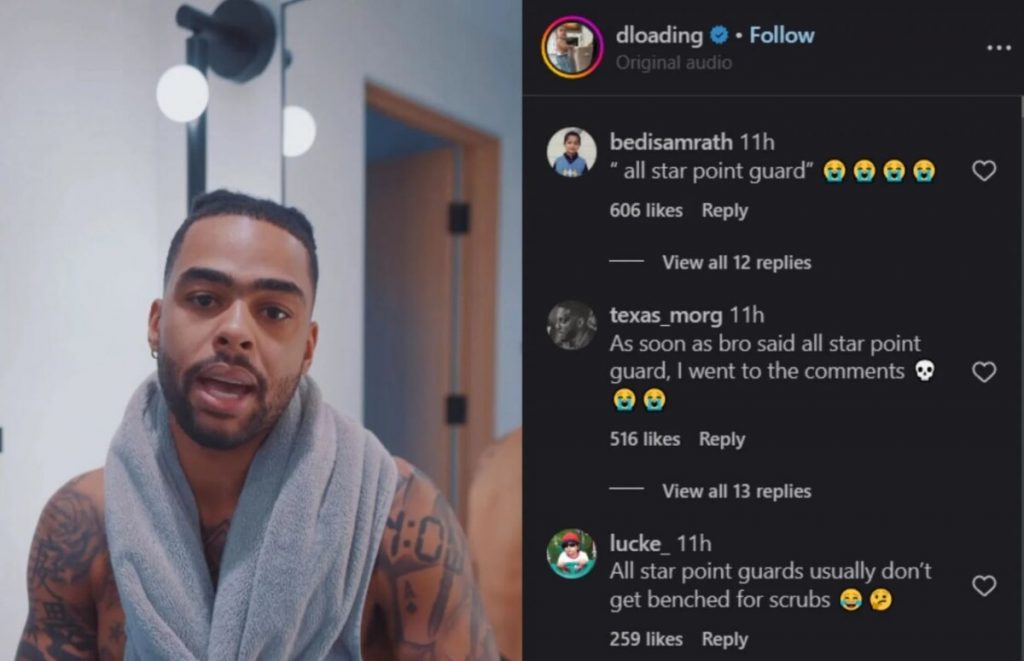 D’Angelo Russell Trolled After Mentioning “All-Star” on IG  